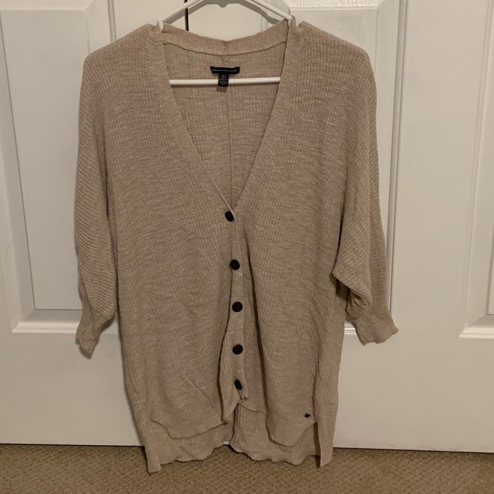Over-sized 3/4 sleeve cardigan